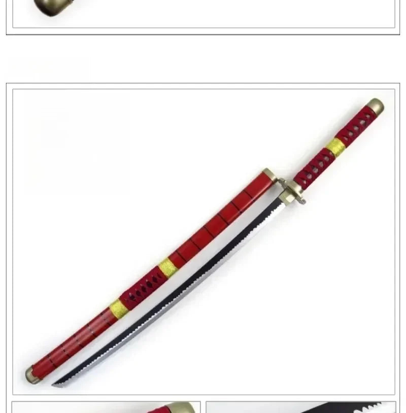 40incn Roronoa Zoro Katana Ninja Knife Sword Anime One Piece Cosplay Real Size Japanese Katana Original Samurai Sabre Toy Gift