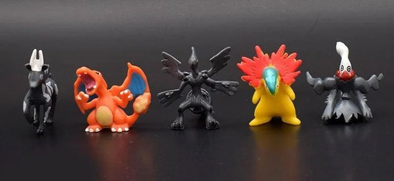 144pcs Mini Pocket Monster Action Figure Pvc Model Statue Ornament Desktop Decor Anime Collection Pc Case Doll Toy Gift