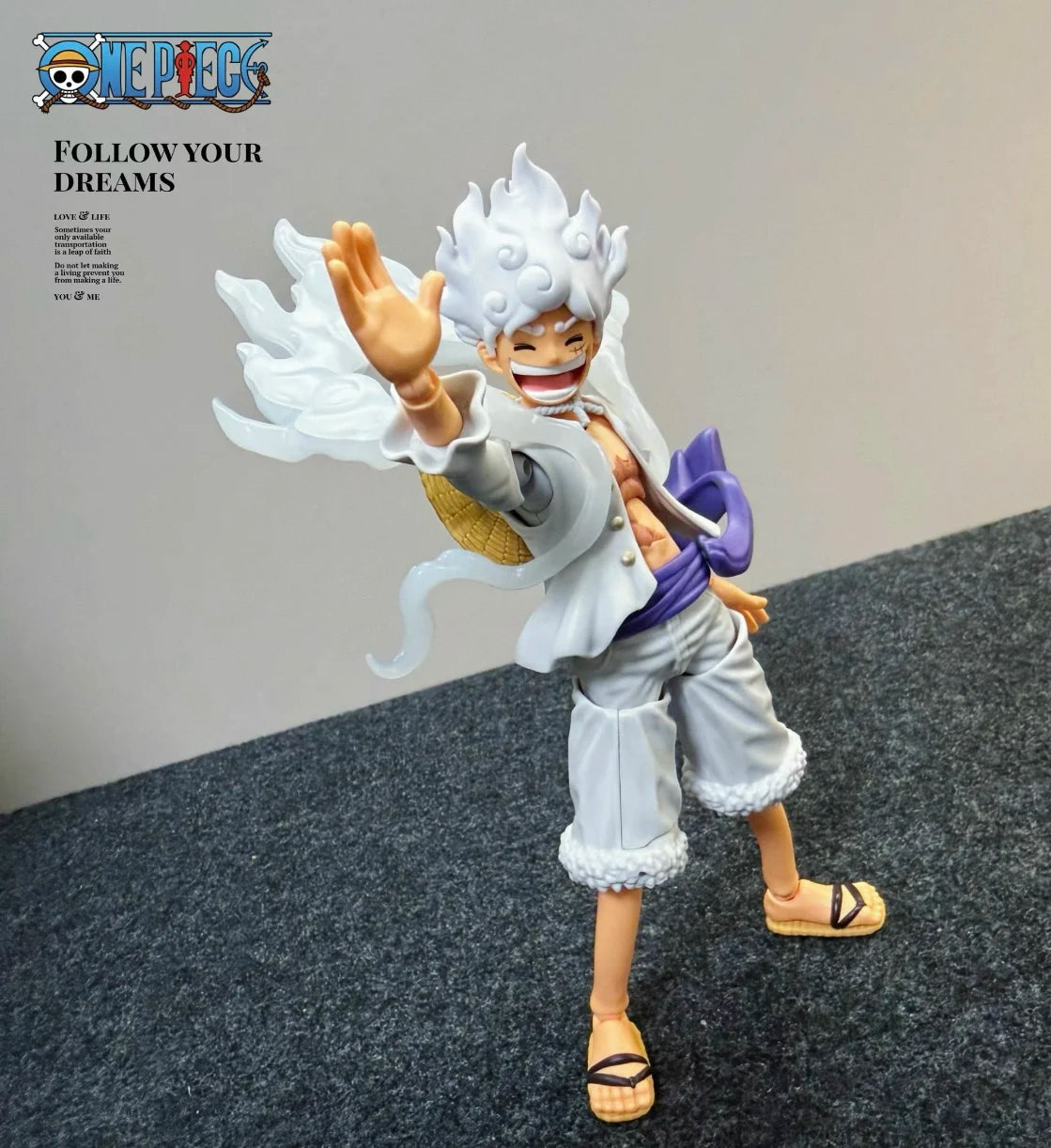 Bandai SHF One Piece Nika Action Figure - Luffy Collectible Model Toy for Boys Birthday Gift Ornament