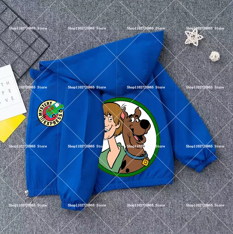 Scooby-Doo Coat Windbreaker Zipper Clothes Breathable Soft Hooded Game Cartoon Anime Figure Spring Autumn Jacket Birthday Gift