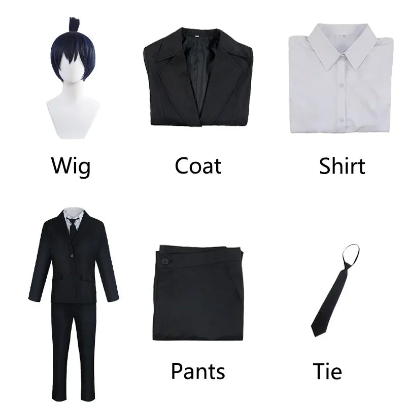 Anime Denji Hayakawa Aki Cosplay Chainsaw Man Cosplay Costumes Denji Hayakawa Aki Uniform Suit Wig Halloween Party Cos Adult Men
