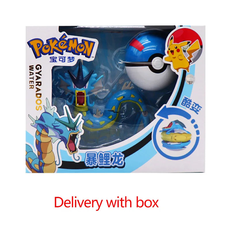 Deform Pokemon Pokeball Greninja Lucario Ball Action Figure Toy Set Mew Pikachu Dragonite Snorlax Venusaur Blastoise Elf Monster