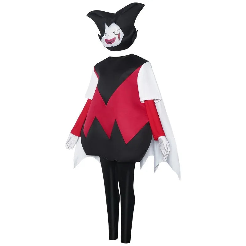 Gomah Dragon Ball Daima Cosplay Costume Red Black Tunic White Cape Black Pants Gloves Headpiece Set For Halloween Party