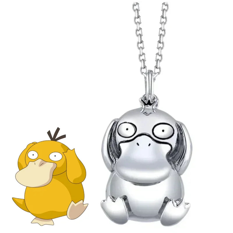 New Pokemon Espeon Snorlax Gengar Mewtwo Necklace Couple Accessories Anime Peripherals Fashion Cartoon Niche Light Luxury Gifts