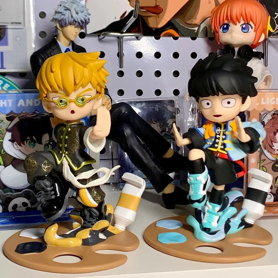 Anime Mob Psycho 100 Figures Gk Reigen Arataka Q Edition Kawaii Standing Palm Series Model Doll Desktop Ornament Collectible Toy