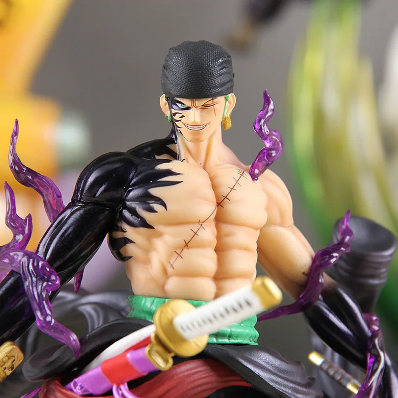 Shanqu One Piece Roronoa Zoro Standing Figure With Enma Sword Anime Statue Two  Desktop Ornament Gift For Anime Fans