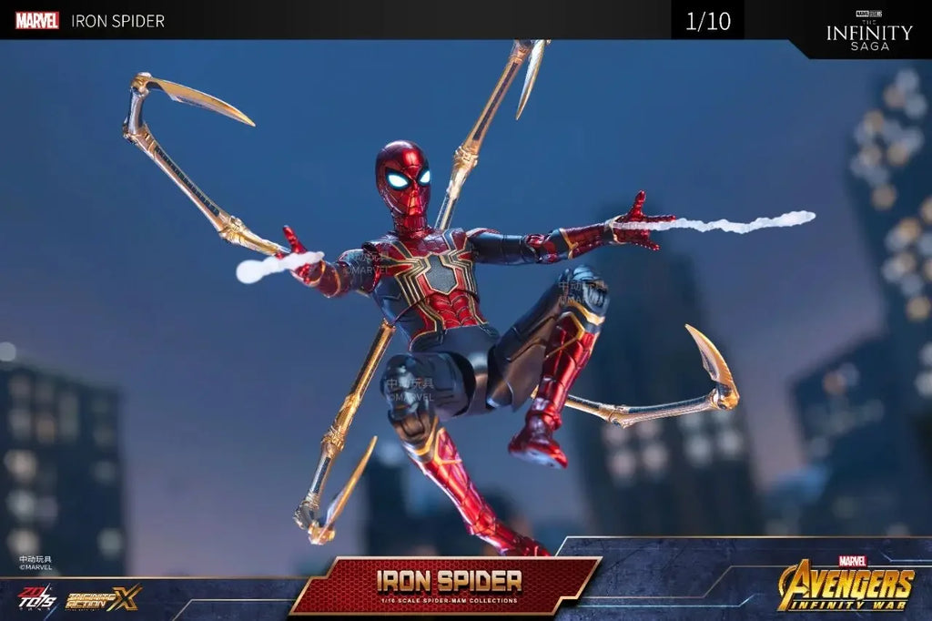 ZD Toy Iron Spider Man Advanced suit legends No Way Home Peter Parker Gold Black Red Model Action Figure Adult Collectible Toy