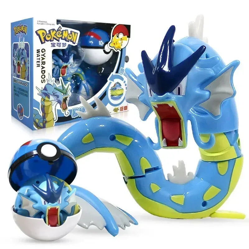 Pokemon Ball Deform Mewtwo Figure Pokeball Action Figurine Pikachu Charizard Gengar Blastoise Greninja Eevee Poke Child Toy Set