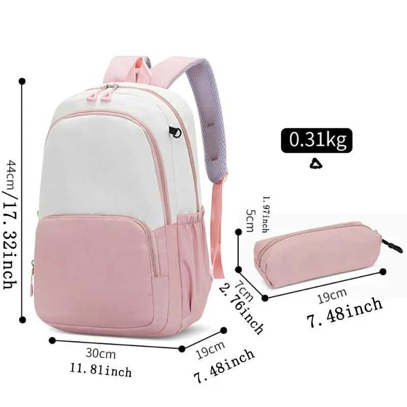 2 Pcs PAW Patrols Bookbag Anime Print Backpack Student Large Capacity Schoolbag Chase Skye Portable Knapsacks New Semester Gifts