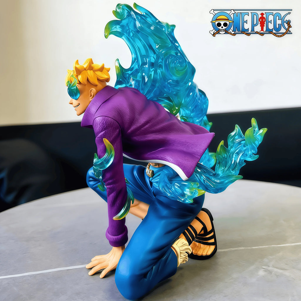One Piece Anime Figure Marco Squatting Position Peripheral Pvc Model Scene Statue Desktop Decoration Ornaments Gift Toys