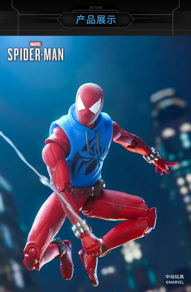 Zd Toys Marvel Spider Man Action Figure Ps4 Game Version Full Articulated Collectible Model For Display