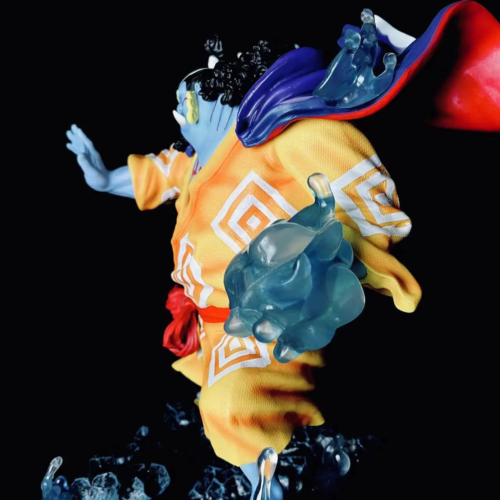 Anime Action Figure Statue Model Collection Desktop Decoration 31cm One Piece Jinbe Attack Posture