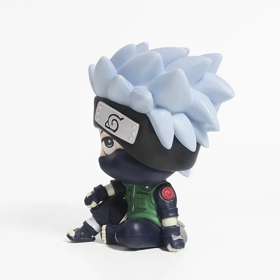 Naruto Chibi Figures Q Version Sitting Anime Figurines Sasuke Itachi Kakashi Gaara Hinata Sakura Collectible Desk Decor Gift