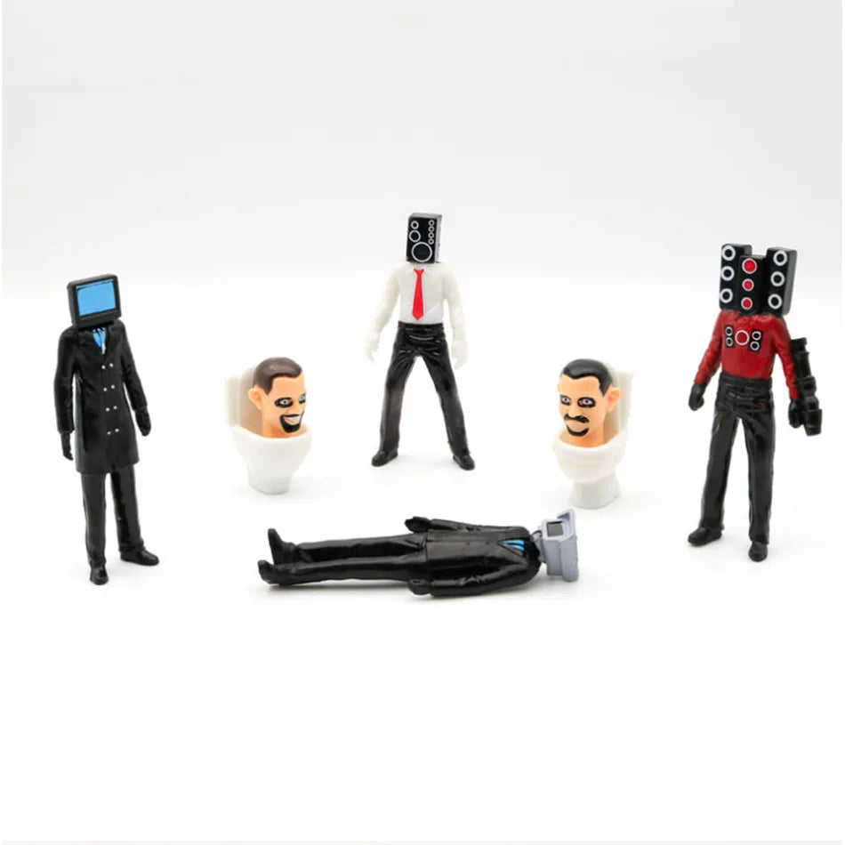 Skibidi Toilet Figure Toys VS Speaker Man TV Man Camara Man Action Figures Dolls Fans Gift 6pcs/8pcs/9pcs/12pcs/Set