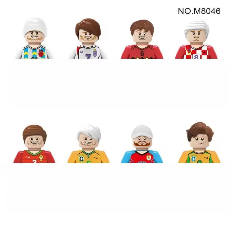 Kids 3D Family Figures Set Building Blocks City Worker Fireman Doctor Dolls Bricks Educational Toys For Children Birthday Gift