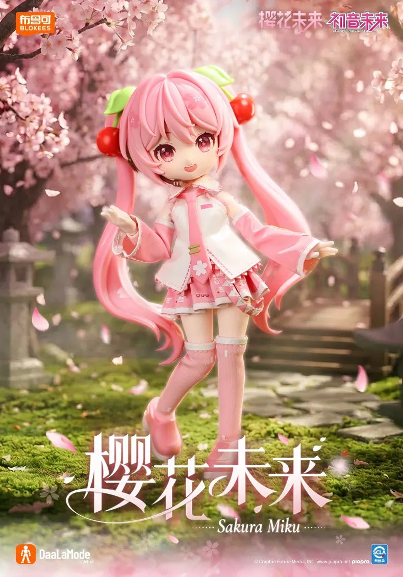 Blokees Hatsune Miku Action Figure DIY Joint Mobility Anime Assembly Figurine Toy Cartoon Doll Collection Figures Christmas Gift