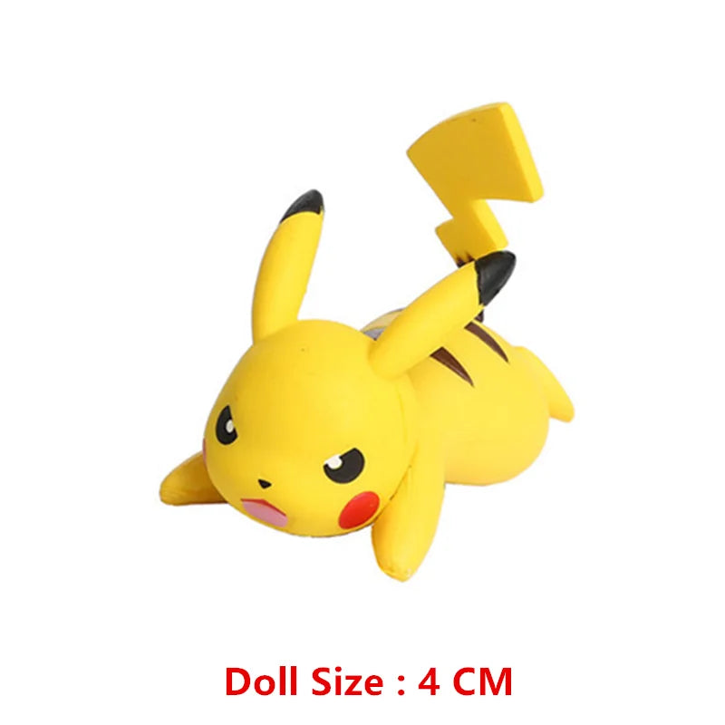 Pokemon Cartoons Anime Figure Pikachu Charmander Eevee Squirtle Cosplay Toys Model Figure Collection Dolls Birthday Gift