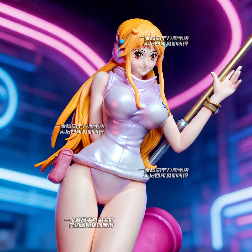 JT One Piece Nami Statue Egghead Island Series Glossy Pearl Finish Magnetic Base Anime Collectible Male Gift Peripheral Decor