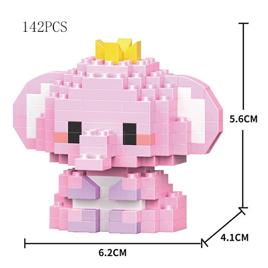 Micro Diamond Blocks Mini Animals Classic Pet tiger lion Model Building Creative Bricks Kids Toys Cartoon elephant bear horse