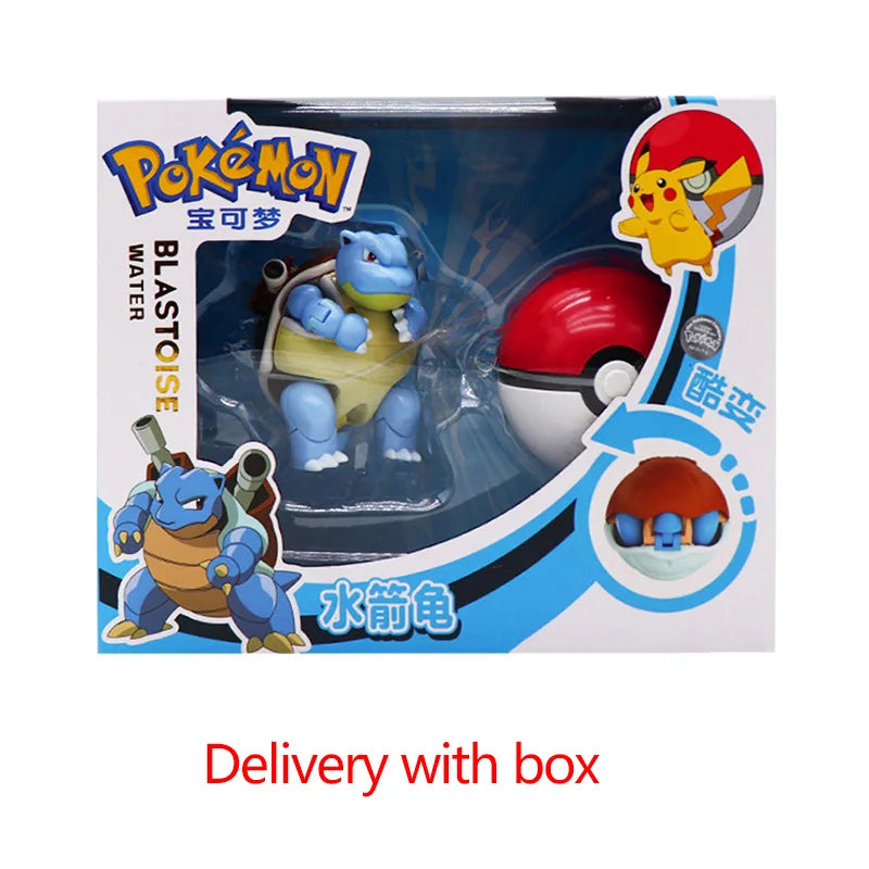Deform Pokemon Pokeball Greninja Lucario Ball Action Figure Toy Set Mew Pikachu Dragonite Snorlax Venusaur Blastoise Elf Monster