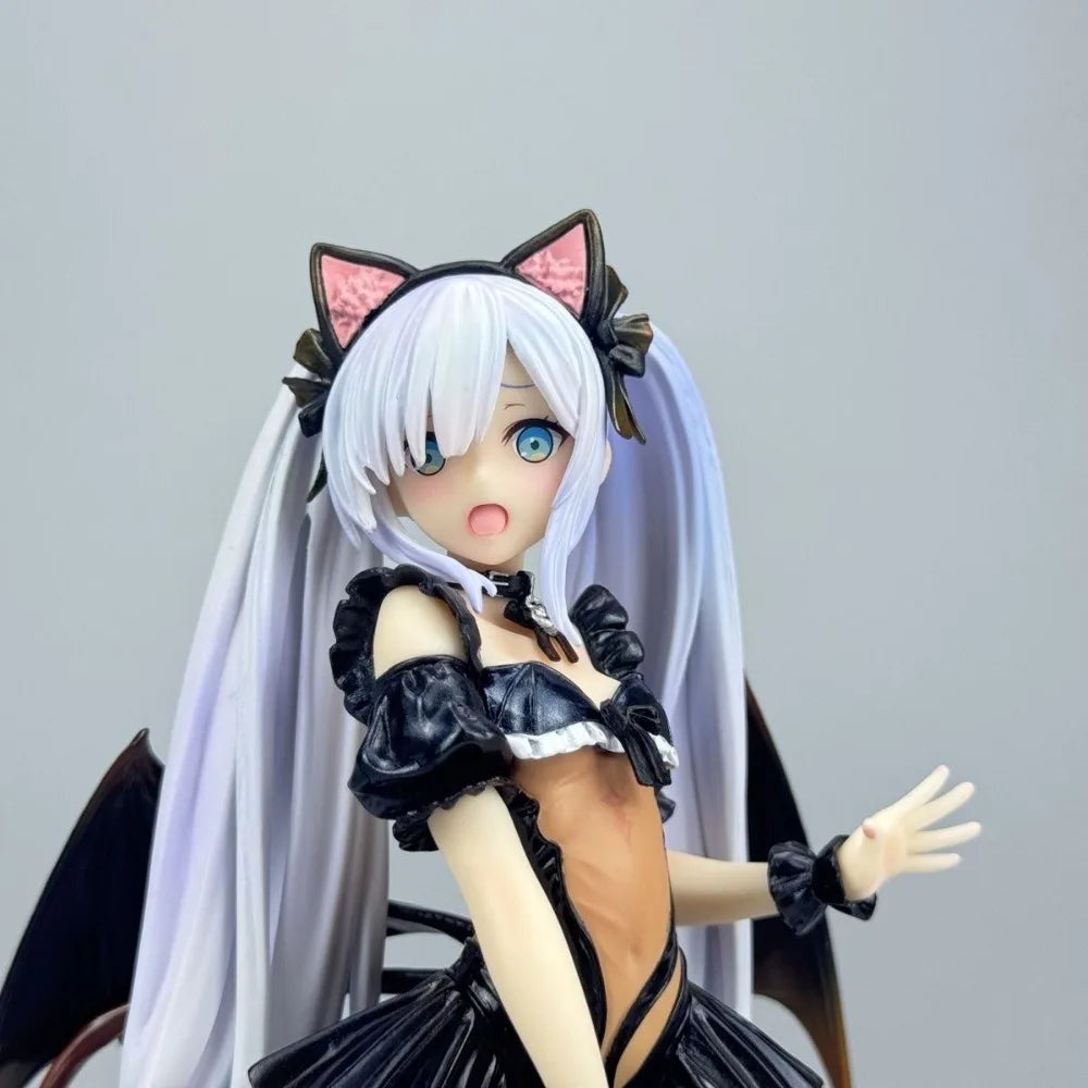 13.5cm Kneeling Pose Janus Azure Demon Anime Figure Chassis Decor Model Statue Desktop Ornament Collectible Gift For Game
