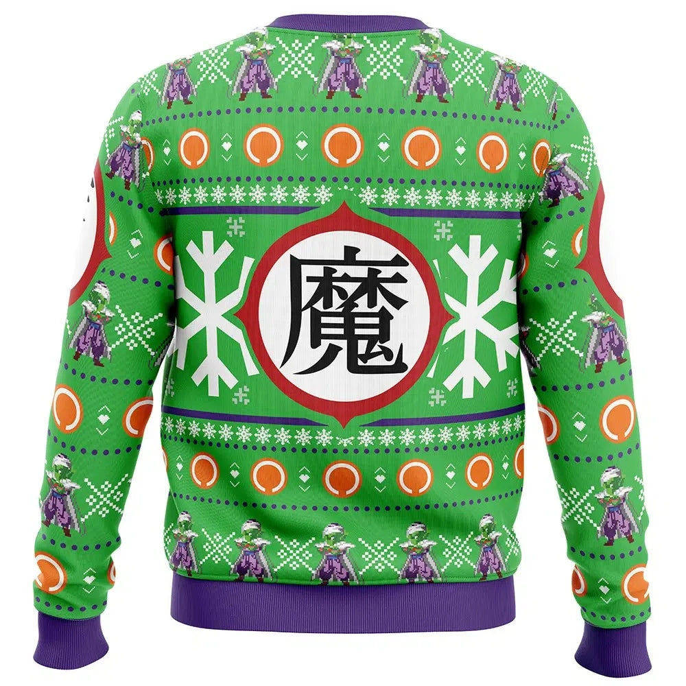 2026 Autumn Winter Dragon Ball Chibi Piccolo Cosplay Pullover Hoodie 3D Print Retro Streetwear Oversized Top for Unisex Kids Y2k