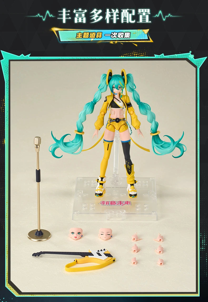 Blokees Hatsune Miku Action Figure DIY Joint Mobility Anime Assembly Figurine Toy Cartoon Doll Collection Figures Christmas Gift