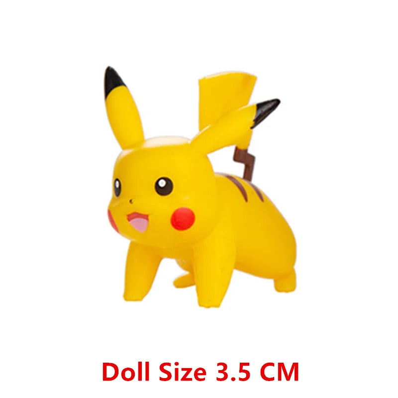 Pokemon Cartoons Anime Figure Pikachu Charmander Eevee Squirtle Cosplay Toys Model Figure Collection Dolls Birthday Gift