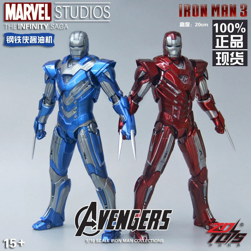 ZD Toys Marvel Studios Iron Man MK3 Action Figure MK35 MK24 MK40 MK38 Tony Stark Ironman Figure Action Collect Toy Gift