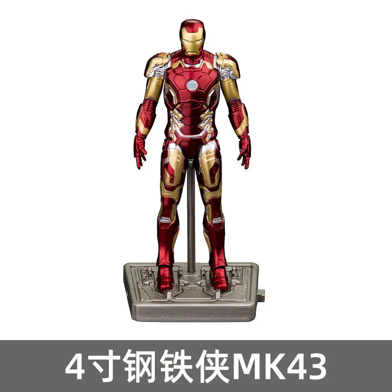 ZDTDS Original Iron Man 4 Inch MK42 MK43 MK45 MK46 MK50 MK85 Mark Action Figure Marvel Legend Avengers Tony Stark Toy Model Gift