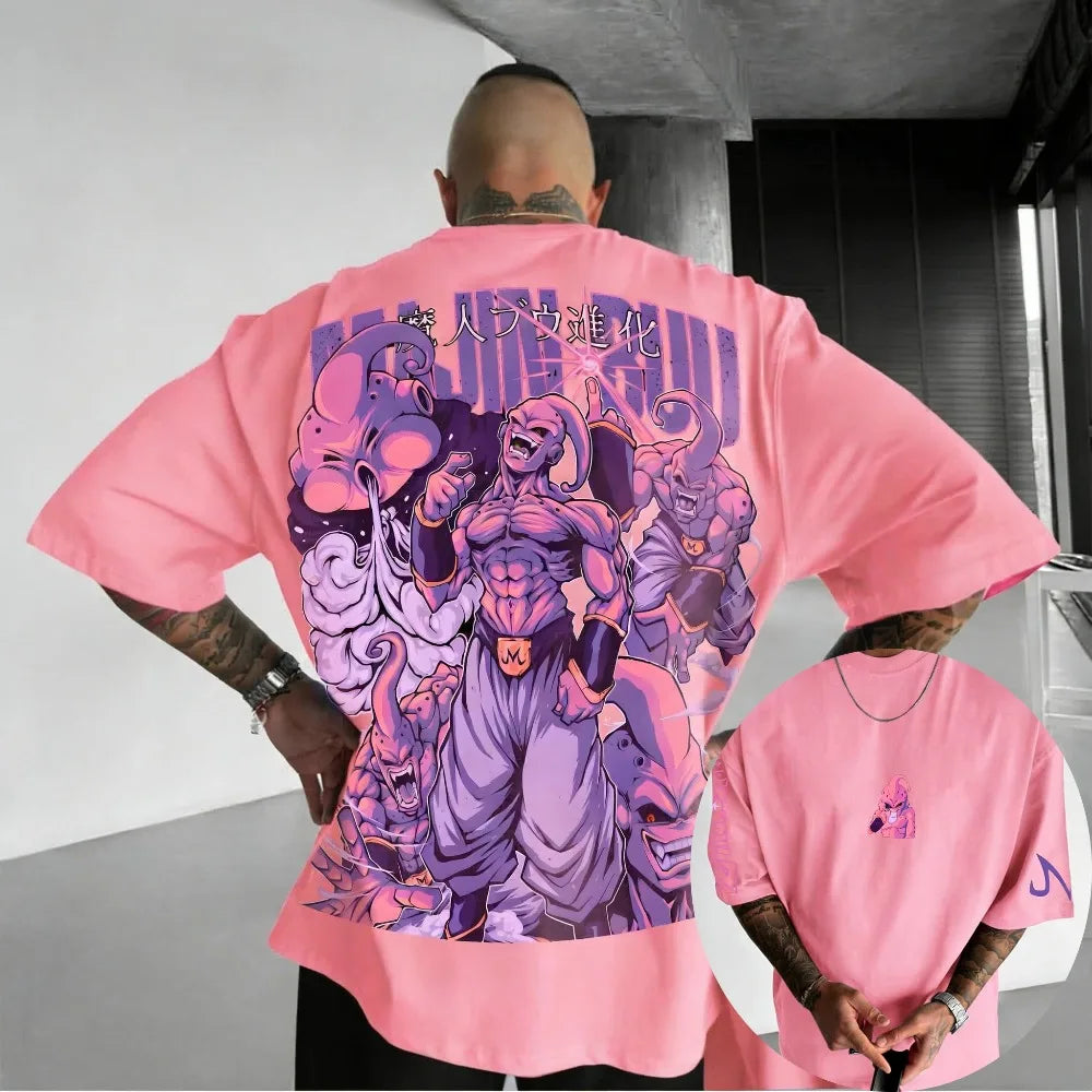 Oversized Cosplay Costumes Dragon Ball Android 18 2026 Summer New Product Harajuku Anime Printed Y2K Hip Hop Unisex T-shirt