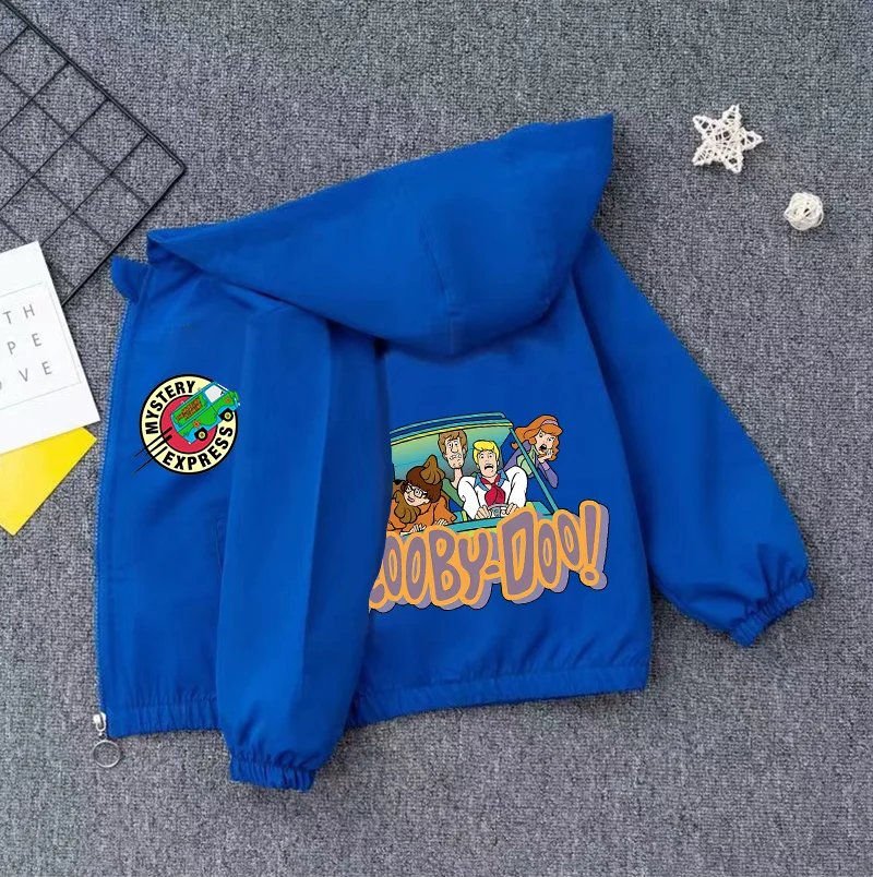 Scooby-Doo Coat Windbreaker Zipper Clothes Breathable Soft Hooded Game Cartoon Anime Figure Spring Autumn Jacket Birthday Gift