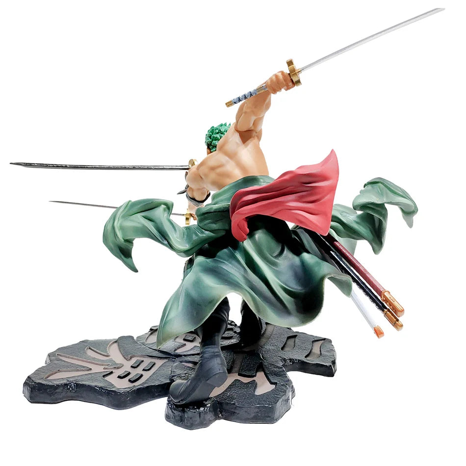 Hot One Piece 21cm Anime Figure Roronoa Zoro Three-blade Sa-maximum Manga Anime Statue Action Figure Collection Model Kid Toy