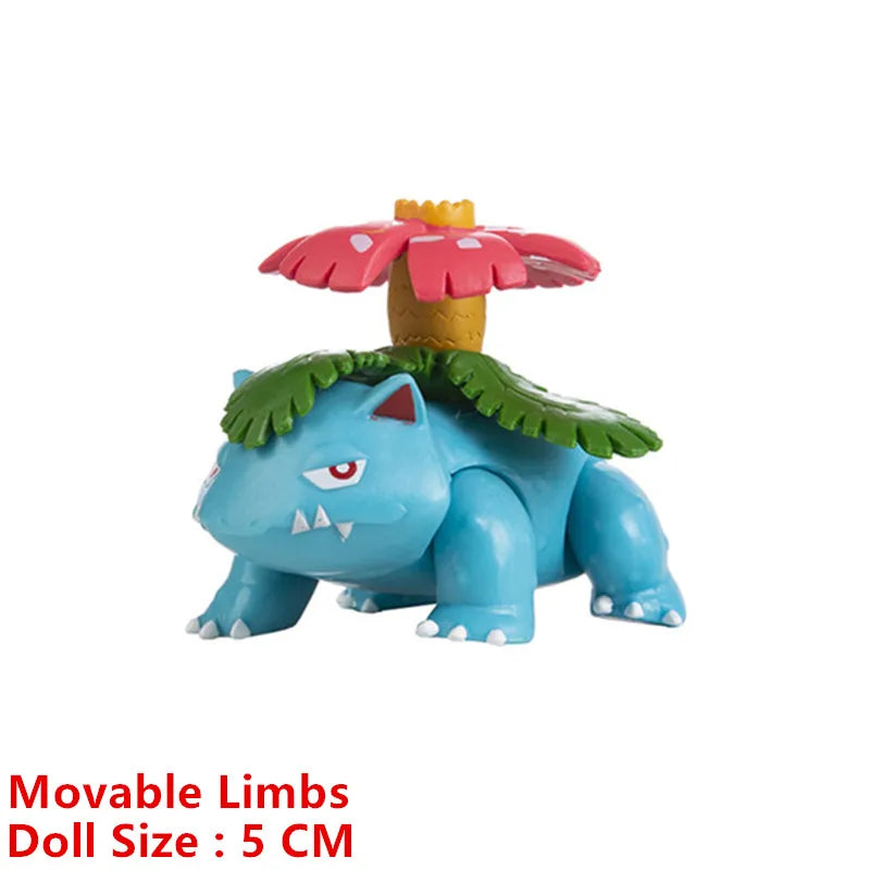 Pokemon Cartoons Anime Figure Pikachu Charmander Eevee Squirtle Cosplay Toys Model Figure Collection Dolls Birthday Gift