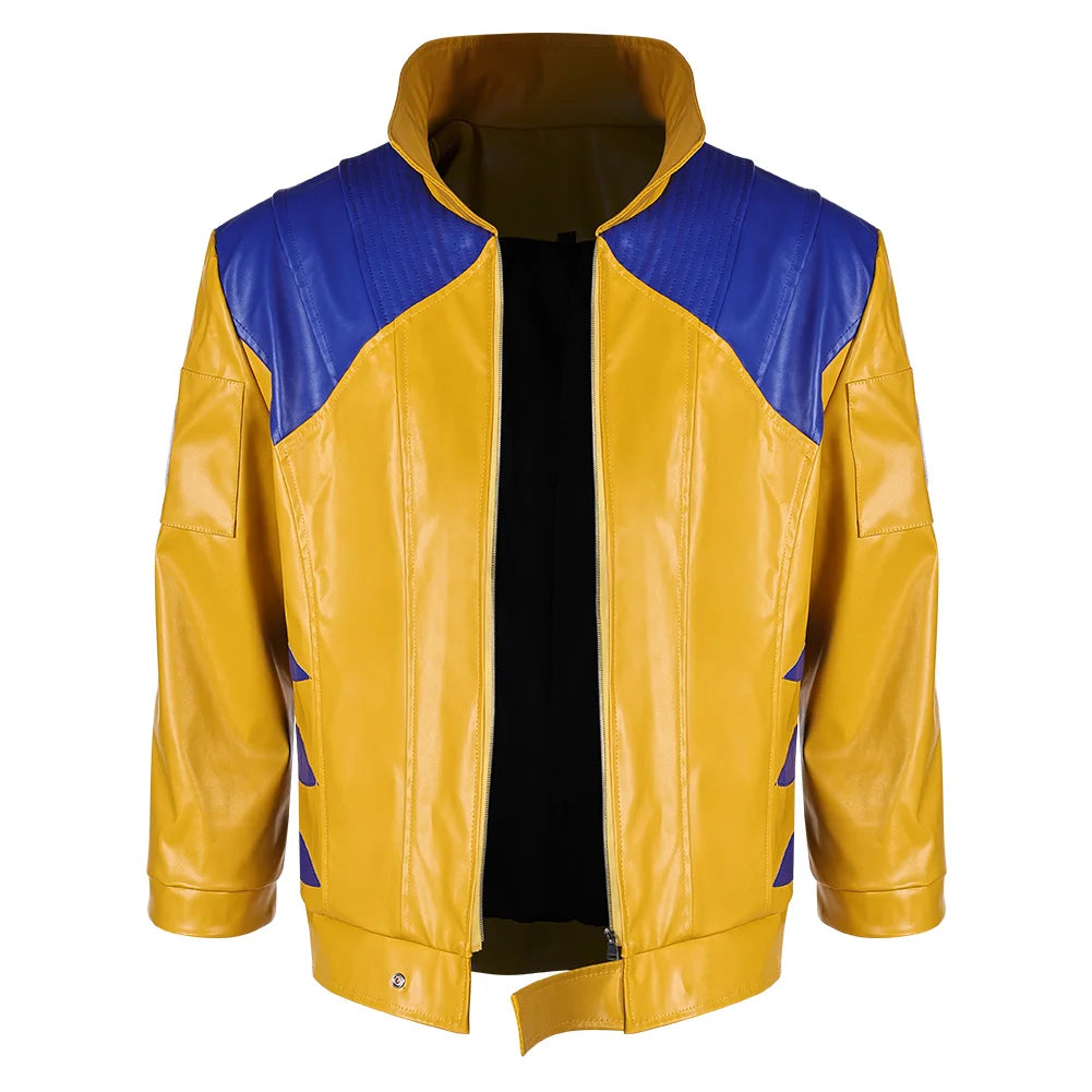 Fantasia Wolf Logan Cosplay Yellow Casual Jacket Game Rival Superhero Disfraz Costume Adult Men Halloween Carnival Party Clothes