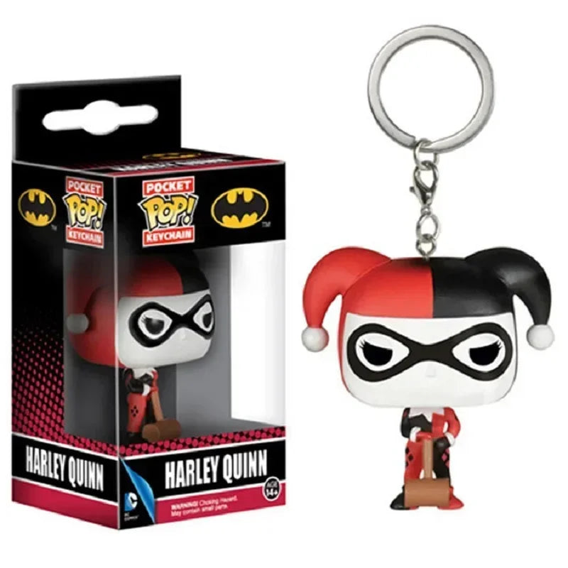 FUNKO Pop Suicide Squad The Joker Harley Quinn Pocket Pop Keychain Vinyl Action Figure Collection Model Toys For Children