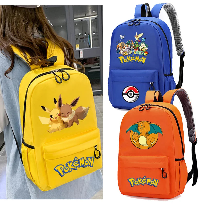 Anime Figure Backpack Printed Schoolbag Student Supplies Large Capacity Bookbag Cute Portable Colorful Knapsack Men Women Gift