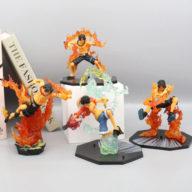 One Piece Luffy Roronoa Zoro Sabo Figure Toys Portgas D Ace Vinsmoke Sanji PVC Figurine Action Collection Anime Model Dolls Gift