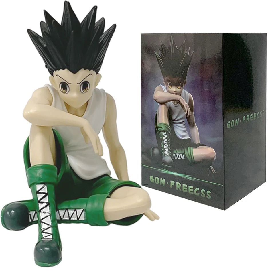 PG Hunter×Hunter GON FREECSS Killua Zoldyck Action Figure Noodle Stopper Anime Killua Figure Statue Car Ornaments PVC Model Toys
