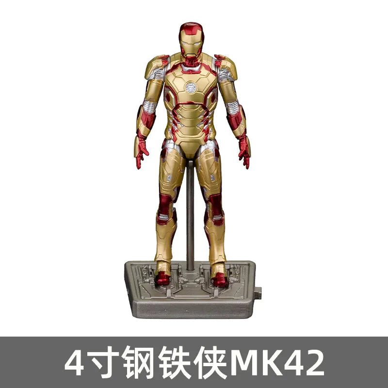 ZDTDS Original Iron Man 4 Inch MK42 MK43 MK45 MK46 MK50 MK85 Mark Action Figure Marvel Legend Avengers Tony Stark Toy Model Gift