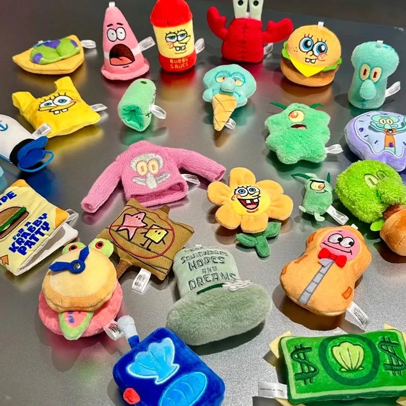 Official Licensed Spongebob Bikini Bottom Blind Bagdoll Fridge Magnet Cute Anime Figure Kawaii Birthday Pendant Gift Home Decor