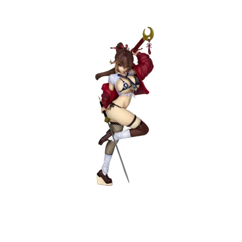 28cm Anime Dual Swords Standing Pose Figure Collectible Desktop Decoration Gift