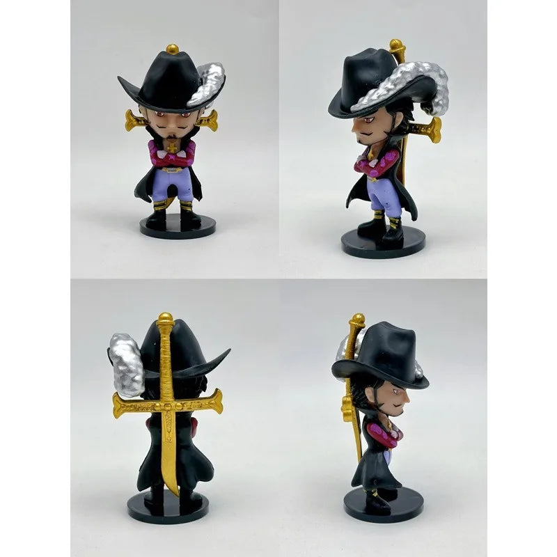 One Piece 8 mini stamps cartoon characters PVC collection seal ornaments gifts