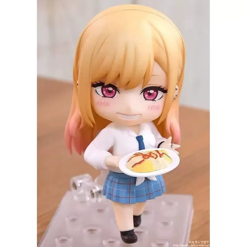 10cm My Dress-Up Darling 1935# Q Version Kitagawa Marin Action Figure Joint Replaceable Pvc Model Statue Kawaii Anime Toy Gifts