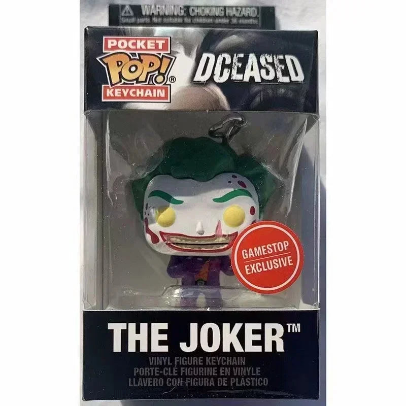 FUNKO Pop Suicide Squad The Joker Harley Quinn Pocket Pop Keychain Vinyl Action Figure Collection Model Toys For Children