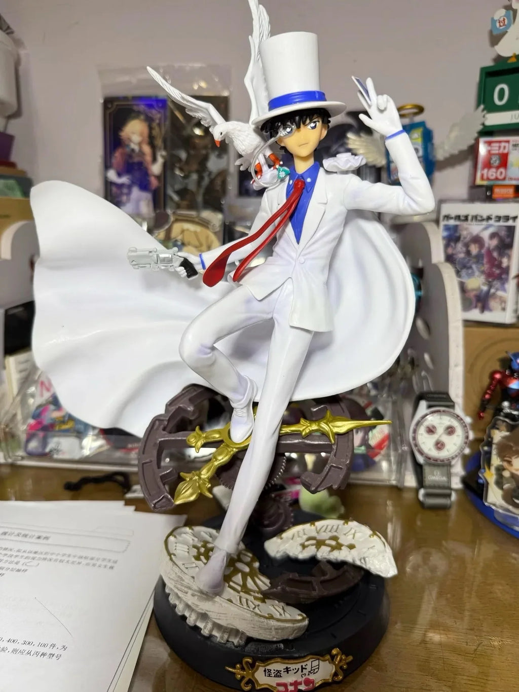 Hot Detective Conan Kaitou Kiddo GK Figure 31cm Anime Figures Action Figurine Statue Model Collection Decoration Toys Boys Gifts