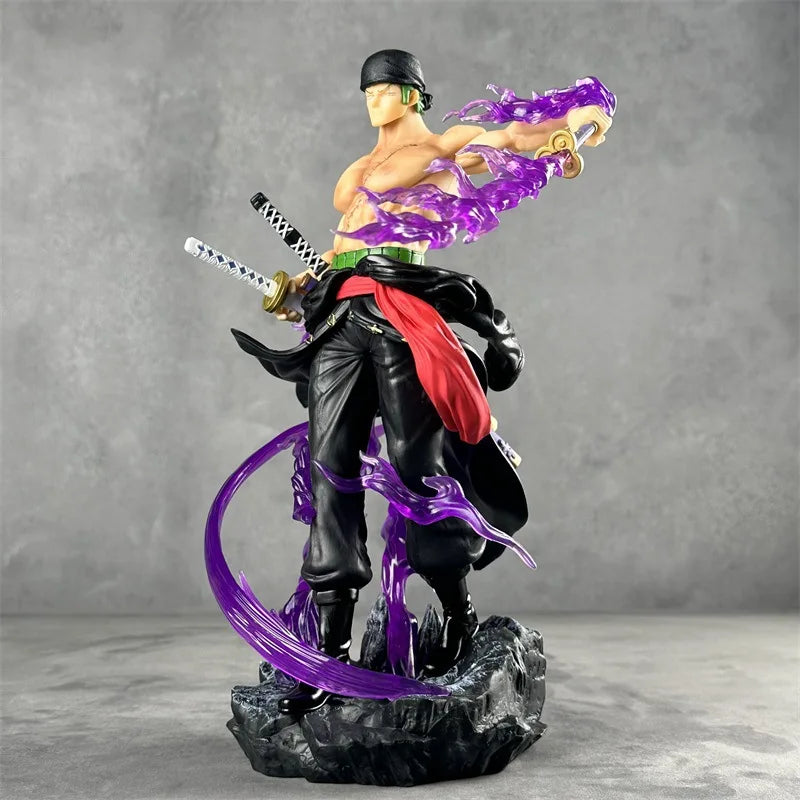 33cm One Piece Roronoa Zoro Enma Sword Wielding Standing Pose Anime Figure Statue Desktop Decoration Gift