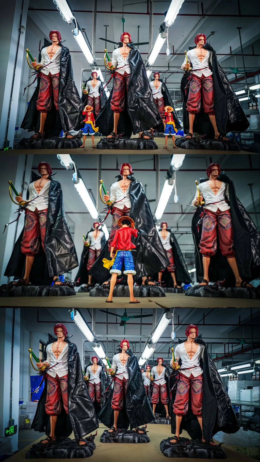JT Studio One Piece Extra Large Red Haired Shanks Anime Figure Statue 70CM Big Cloak Handmade Ornament Collection Model Gift Toy