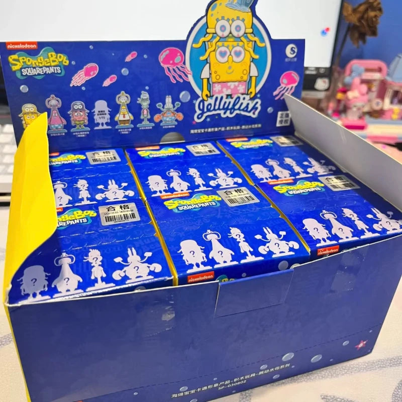 SpongeBob SuqarePants Blind Box Toys Jumping Jellyfish Series PatrickStar Squidward Tentacles Doll Toys Collect Ornaments