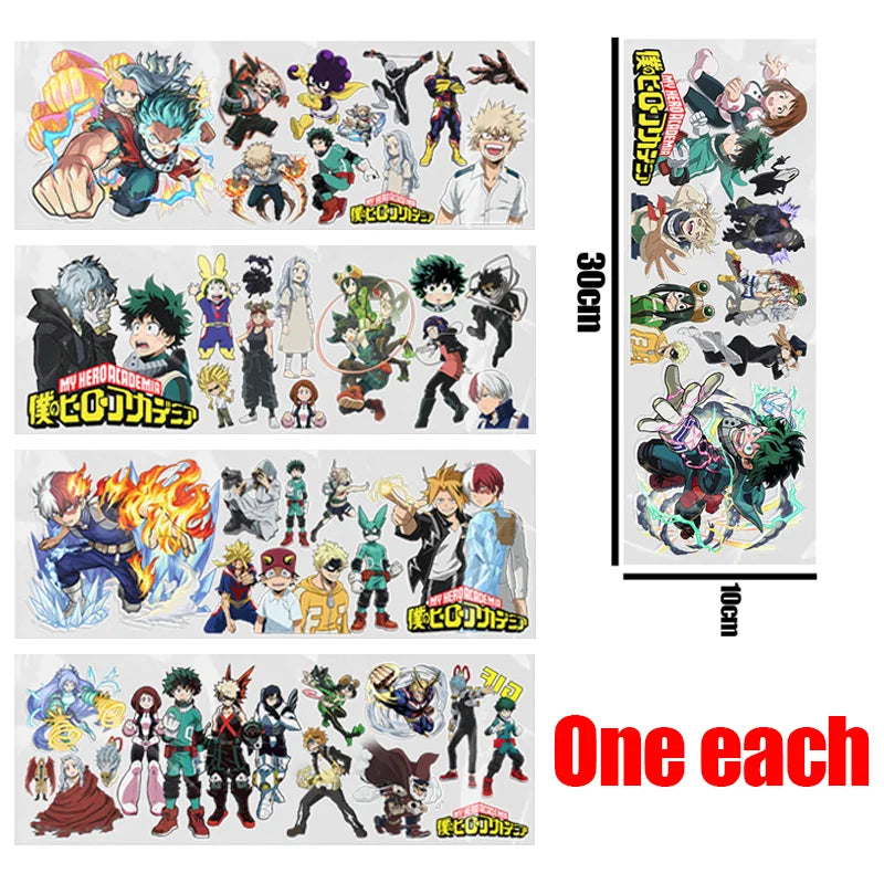 UV DTF Anime HD Sticker Waterdichte DIY My Hero Academia Transfer Sticker Permanent Sticker Water Cup Midoriya Izuku Decorate